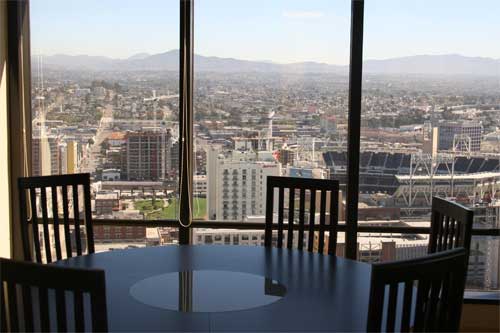 View from dining area